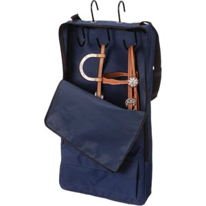 Tough1 Horse Halter & Bridle Bag with 3 Hook Rack, Navy Blue