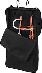 Tough1 Horse Halter & Bridle Bag with 3 Hook Rack, Black