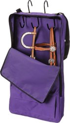 Tough1 Horse Halter & Bridle Bag with 3 Hook Rack, Purple