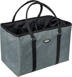 Tough1 Deluxe Breakdown Horse Grooming Tote, Black/Grey