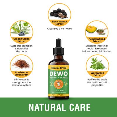 Show full view: Special Breed Broad Spectrum Herbal Cleanse Liquid Supplement for Dogs, 2-fl oz bottle slide 4 of 6