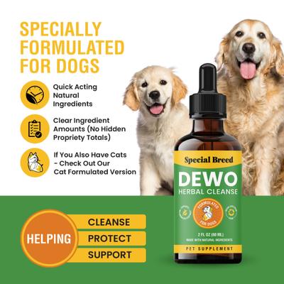 Show full view: Special Breed Broad Spectrum Herbal Cleanse Liquid Supplement for Dogs, 2-fl oz bottle slide 3 of 6