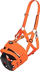 Tough1 Easy Breathe V-Nose Horse Grazing Muzzle, Orange, Horse