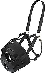 Tough1 Easy Breathe V-Nose Horse Grazing Muzzle, Black, Large Horse