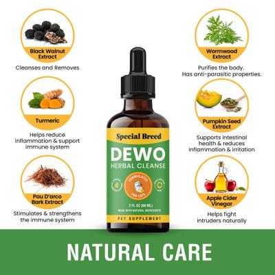 Show full view: Special Breed Broad Spectrum Herbal Cleanse Liquid Supplement for Cats, 2-fl oz bottle slide 4 of 6