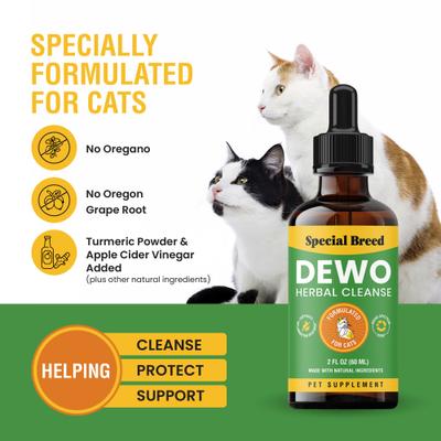Show full view: Special Breed Broad Spectrum Herbal Cleanse Liquid Supplement for Cats, 2-fl oz bottle slide 3 of 6