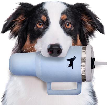 Show full view: PUPROAR Pup Cup Tumbler Plush Squeaky Dog Toy, Chambray Blue slide 3 of 3