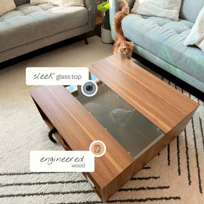 Show full view: 4 Cats & Dogs Coco Coffee Table Cat House, Walnut slide 7 of 8