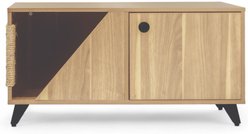 4 Cats & Dogs Jessie Jr. Cat Litter Box Enclosure, Oak