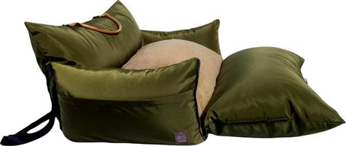 Show full view: 4 Cats & Dogs Marco Two Seater Dog Car Seat, Army slide 8 of 9