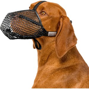 CollarDirect Soft Mesh Dog Muzzle, Black, Medium