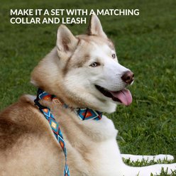 CollarDirect Tribal Pattern 3 Nylon Dog Muzzle, Blue, Medium/Large slide 2 of 6