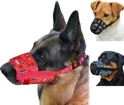Show full view: CollarDirect Tribal Pattern 1 Nylon Dog Muzzle, Red, Medium/Large slide 5 of 5