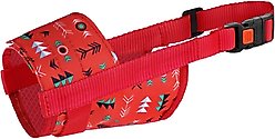 CollarDirect Tribal Pattern 1 Nylon Dog Muzzle, Red, Medium/Large
