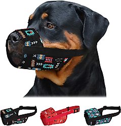 CollarDirect Tribal Pattern 2 Nylon Dog Muzzle, Black, Large/X-Large slide 2 of 5