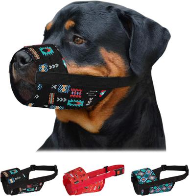 Show full view: CollarDirect Tribal Pattern 2 Nylon Dog Muzzle, Black, Large/X-Large slide 3 of 5
