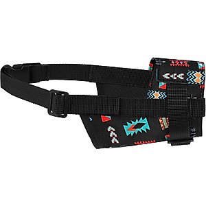 CollarDirect Tribal Pattern 2 Nylon Dog Muzzle, Black, Large/X-Large