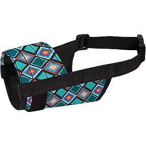 CollarDirect Aztec Pattern Nylon Dog Muzzle, Blue, Medium/Large