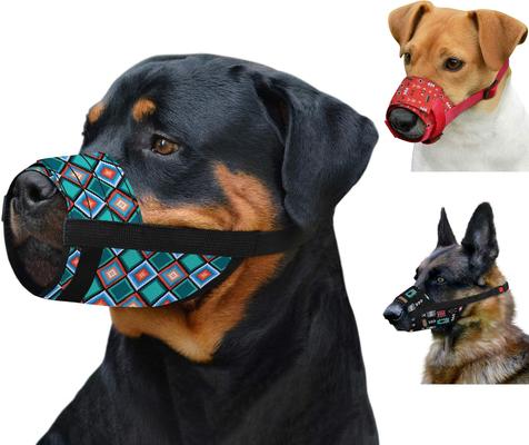 Show full view: CollarDirect Aztec Pattern Nylon Dog Muzzle, Blue, Large/X-Large slide 6 of 6