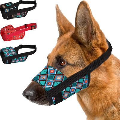 Show full view: CollarDirect Aztec Pattern Nylon Dog Muzzle, Blue, Medium/Large slide 5 of 6
