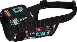 CollarDirect Aztec Pattern Nylon Dog Muzzle, Black, Medium/Large slide 1 of 6