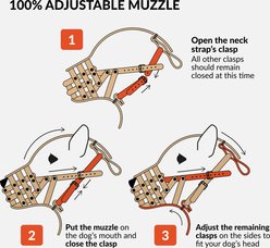 CollarDirect German Shepherd Leather Dog Muzzle, Pink, Medium slide 2 of 6