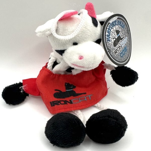 SteelDog USA Pasture Pal Cow Plush Cat Toy with Catnip Pouch