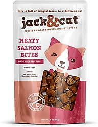 Jack & Cat Meaty Salmon Bites Soft & Chewy Cat Treats, 3-oz bag