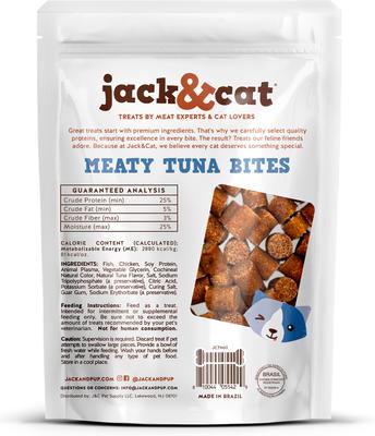 Show full view: Jack & Cat Meaty Tuna Bites Soft & Chewy Cat Treats, 3-oz bag slide 3 of 9