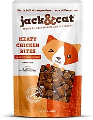 Jack & Cat Meaty Chicken Bites Soft & Chewy Cat Treats, 3-oz bag slide 1 of 7