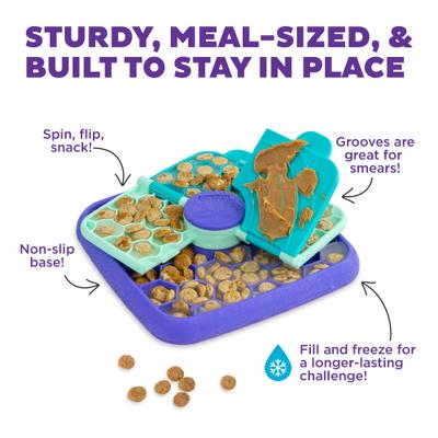 Show full view: Outward Hound by Nina Ottosson Lick N' Flip Treat Puzzle Enrichment Dog Toy slide 7 of 11