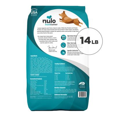 Show full view: Nulo Frontrunner Ancient Grains Turkey, Whitefish, & Quinoa Recipe High-Protein Adult Dry Dog Food, 14-lb bag slide 3 of 12