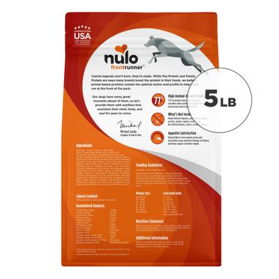 Show full view: Nulo Frontrunner Ancient Grains Turkey, Trout & Spelt Recipe High-Protein Adult Dry Dog Food, 5-lb bag slide 3 of 12
