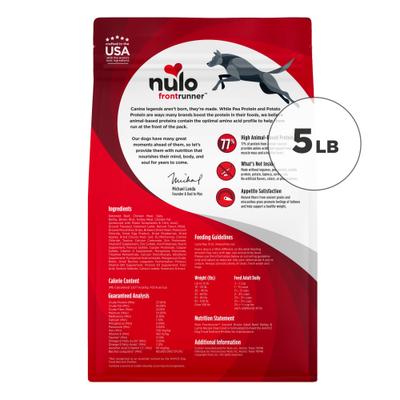 Show full view: Nulo Frontrunner Ancient Grains Beef, Barley, & Lamb Recipe High-Protein Adult Dry Dog Food, 5-lb bag slide 3 of 12
