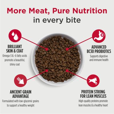 Show full view: Nulo Frontrunner Ancient Grains Beef, Barley, & Lamb Recipe High-Protein Adult Dry Dog Food, 25-lb bag slide 4 of 12