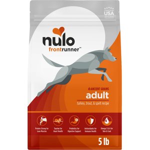 Nulo Frontrunner Ancient Grains Turkey, Trout & Spelt Recipe High-Protein Adult Dry Dog Food, 5-lb bag