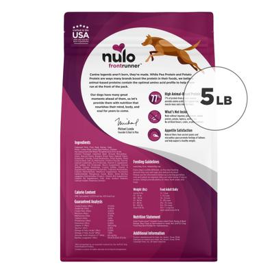 Show full view: Nulo Frontrunner Ancient Grains Pork, Barley, & Beef Recipe High-Protein Adult Dry Dog Food, 5-lb bag slide 3 of 11