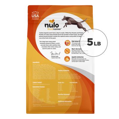 Show full view: Nulo Frontrunner Ancient Grains Chicken, Oats, & Turkey Recipe High-Protein Adult Dry Dog Food, 5-lb bag slide 3 of 12