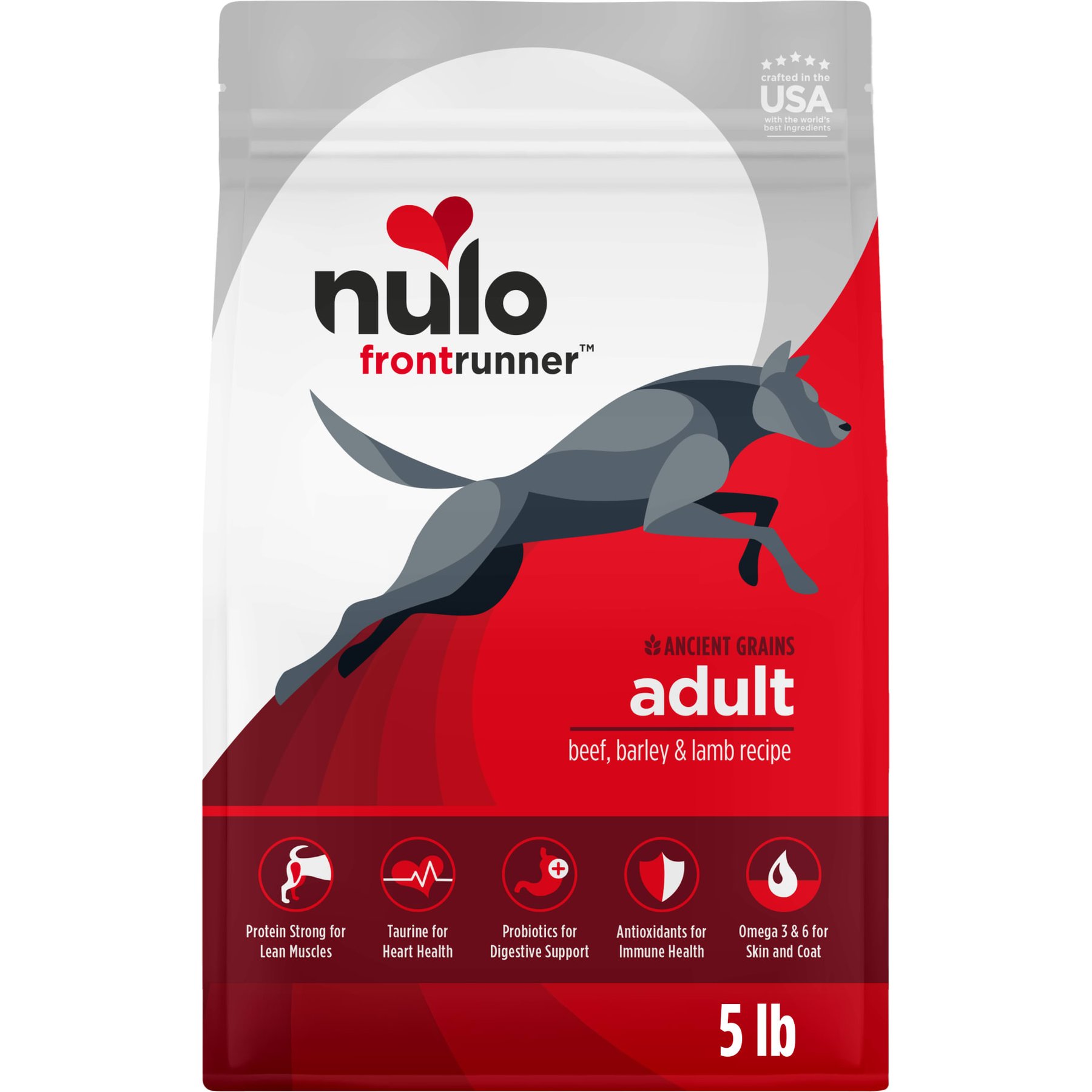 Nulo Nulo Frontrunner Ancient Grains Beef, Barley, & Lamb Recipe High-Protein Adult Dry Dog Food, 5-lb bag