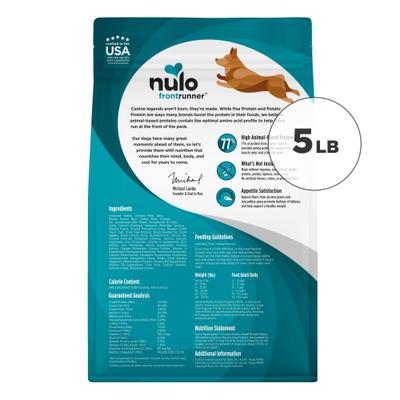 Show full view: Nulo Frontrunner Ancient Grains Turkey, Whitefish, & Quinoa Recipe High-Protein Adult Dry Dog Food, 5-lb bag slide 3 of 12