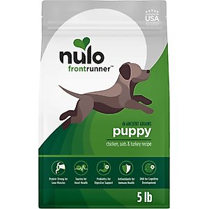 Nulo Frontrunner Ancient Grains Chicken, Oats & Turkey Puppy Dry Dog Food, 5-lb bag