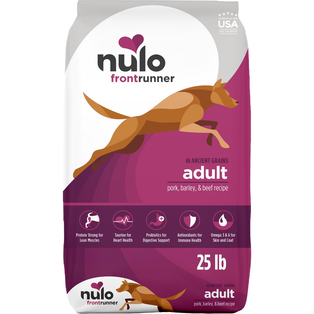 Nulo Frontrunner Ancient Grains Pork, Barley, & Beef Recipe High-Protein Adult Dry Dog Food, 25-lb bag