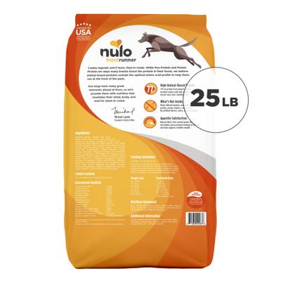 Show full view: Nulo Frontrunner Ancient Grains Chicken, Oats, & Turkey Recipe High-Protein Adult Dry Dog Food, 25-lb bag slide 3 of 12