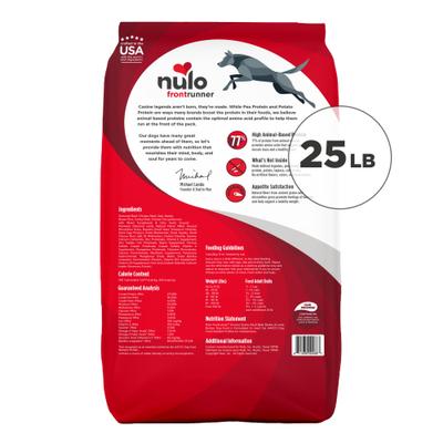 Show full view: Nulo Frontrunner Ancient Grains Beef, Barley, & Lamb Recipe High-Protein Adult Dry Dog Food, 25-lb bag slide 3 of 12