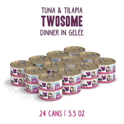 Show full view: BFF Tuna & Tilapia Twosome Dinner in Gelee Canned Cat Food, 5.5-oz, case of 24 slide 3 of 13