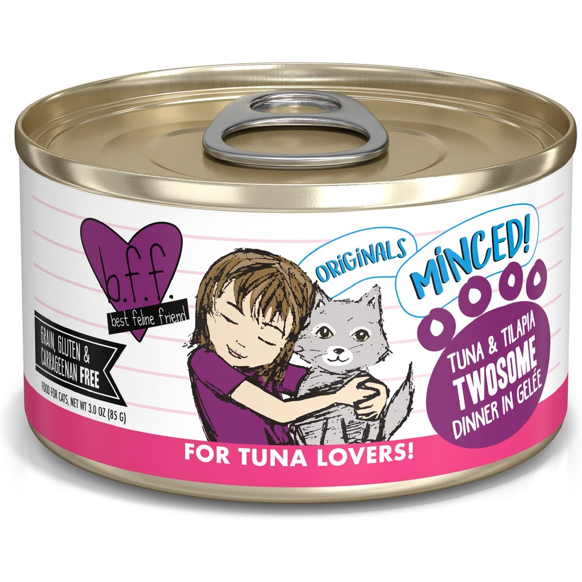 BFF Tuna & Tilapia Twosome in Aspic Canned Cat Food, 3-oz, 24 ct