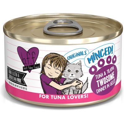 BFF BFF Tuna & Tilapia Twosome in Aspic Canned Cat Food, 3-oz, 24 ct