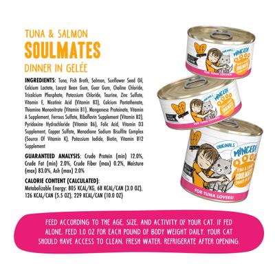 Show full view: BFF Tuna & Salmon Soulmates Dinner in Gelee Canned Cat Food, 3-oz, case of 24 slide 5 of 13