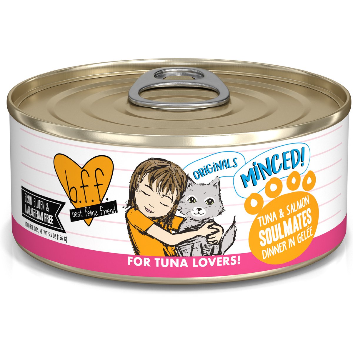 BFF Tuna & Salmon Soulmates in Aspic Canned Cat Food, 5.5-oz, 24 ct