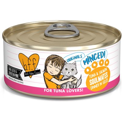 BFF BFF Tuna & Salmon Soulmates in Aspic Canned Cat Food, 5.5-oz, 24 ct